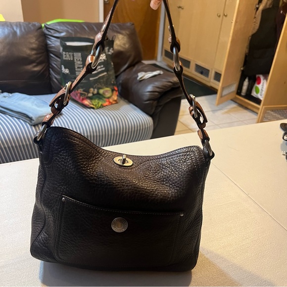 Coach Vintage Chelsea Leather Handbag Shoulder Bag Brown pebbled - Picture 1 of 7